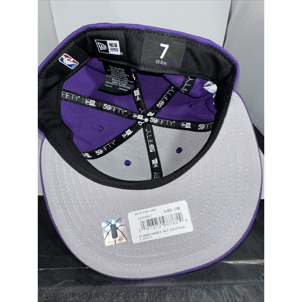 Utah Jazz New Era 2023/24 City Edition Alternate 59FIFTY Fitted Hat-Purple (003) - Picture 6 of 6